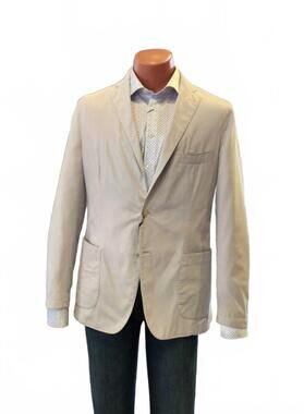 NEW PATRICK ASSARAF men's two button blazer in oyster
